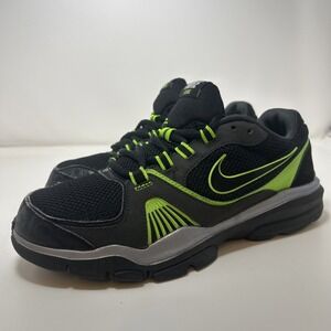 Nike Edge Training Sneaker, Youth Size 6.5Y Black/Green 431891-003